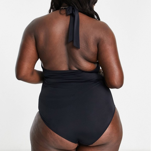 Plunge Black Swimsuit - Picture 4 of 5